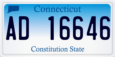 CT license plate AD16646