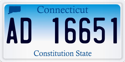 CT license plate AD16651