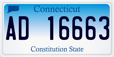 CT license plate AD16663