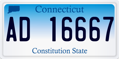 CT license plate AD16667