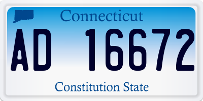 CT license plate AD16672