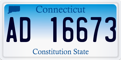 CT license plate AD16673