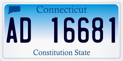 CT license plate AD16681