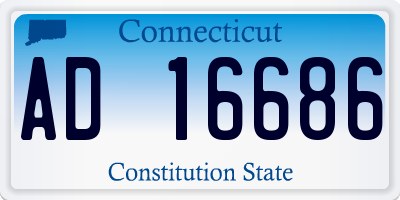 CT license plate AD16686