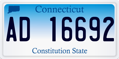 CT license plate AD16692
