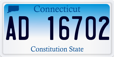 CT license plate AD16702