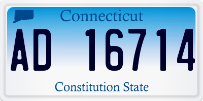 CT license plate AD16714