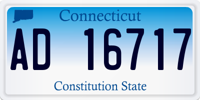 CT license plate AD16717