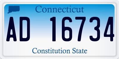 CT license plate AD16734