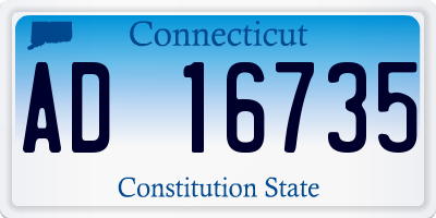 CT license plate AD16735