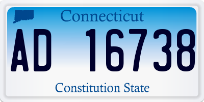 CT license plate AD16738