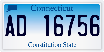 CT license plate AD16756