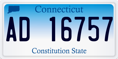 CT license plate AD16757