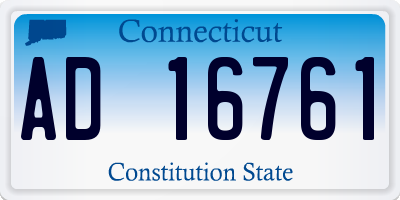 CT license plate AD16761