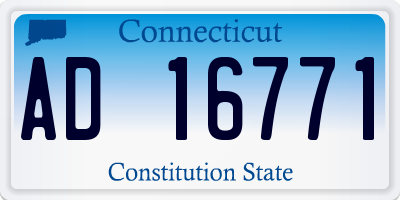 CT license plate AD16771