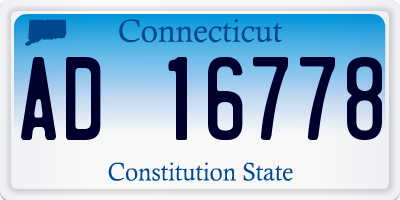 CT license plate AD16778