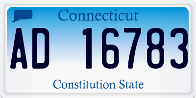 CT license plate AD16783