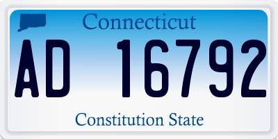 CT license plate AD16792