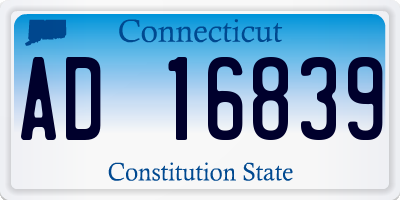 CT license plate AD16839