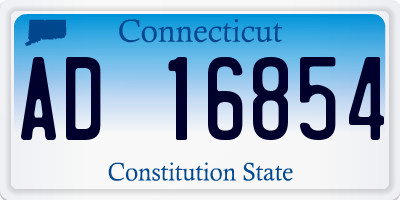 CT license plate AD16854