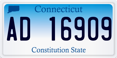 CT license plate AD16909