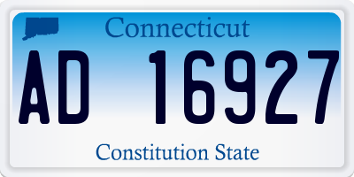 CT license plate AD16927