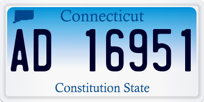 CT license plate AD16951