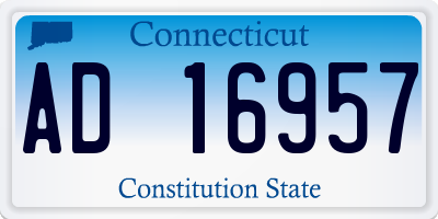 CT license plate AD16957