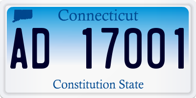 CT license plate AD17001