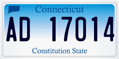CT license plate AD17014