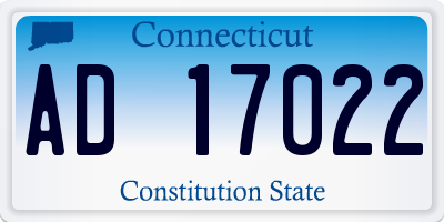 CT license plate AD17022