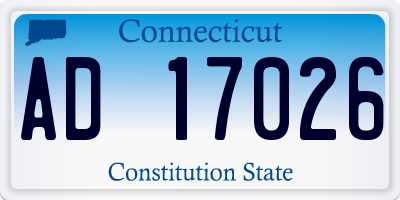 CT license plate AD17026