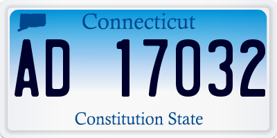 CT license plate AD17032