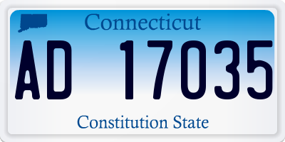CT license plate AD17035