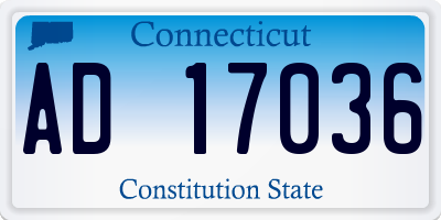 CT license plate AD17036