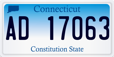 CT license plate AD17063