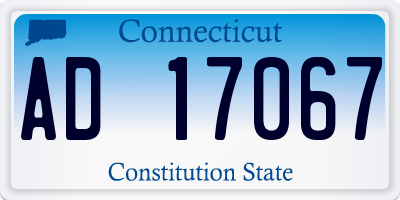 CT license plate AD17067