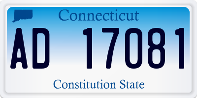 CT license plate AD17081