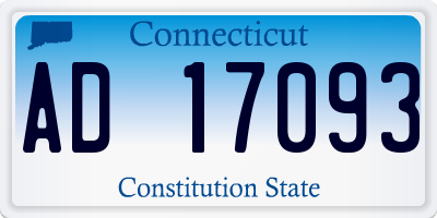 CT license plate AD17093