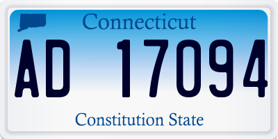 CT license plate AD17094