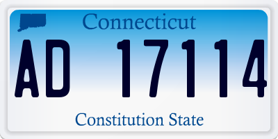 CT license plate AD17114
