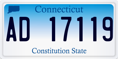 CT license plate AD17119
