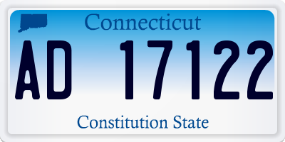 CT license plate AD17122