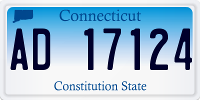 CT license plate AD17124