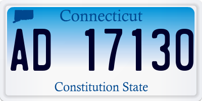 CT license plate AD17130