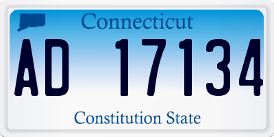 CT license plate AD17134