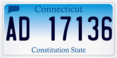 CT license plate AD17136