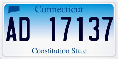 CT license plate AD17137