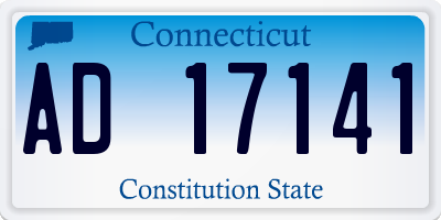 CT license plate AD17141