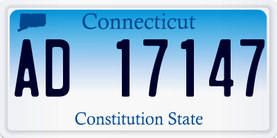CT license plate AD17147